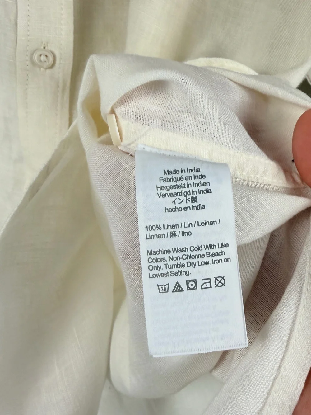J. CREW x BAIRD MCNUTT Irish Linen Relaxed Fit Shirt Ombré Dip Dye small